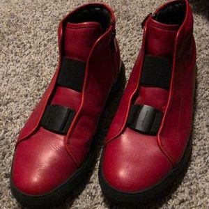 Red Ferragamo High Tops